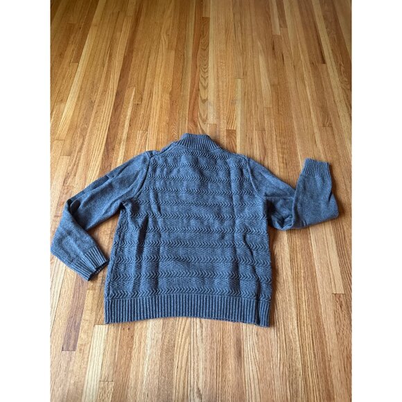Marc Anthony Mens Grey Pullover Sweater Medium Cotton/Nylon Blend Ribbed Hem & C - Picture 7 of 7